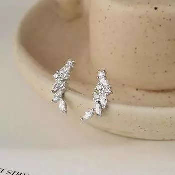 Изысканные серьги-гвоздики из пшеницы, женские легкие, роскошные, темпераментные, маленькие серьги из циркония