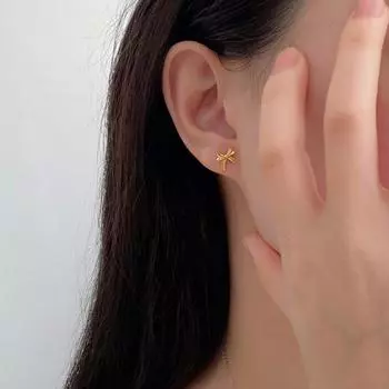 Изысканные серьги-гвоздики в форме банта для женщин, простые, компактные, темпераментные и легкие, роскошные новые серьги