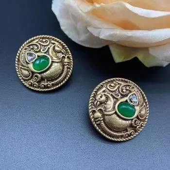 Бренд Mihmily - изысканные серьги с павлином в стиле ретро французского двора.