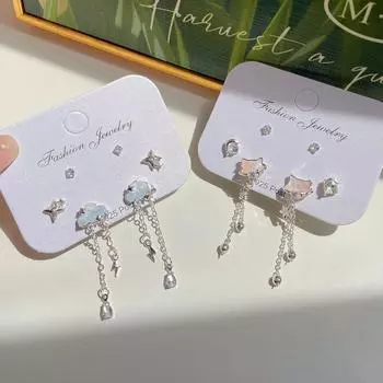 Изысканные серьги-кисточки в виде бабочки из кристаллов - серебряные иглы, элегантная и простая роскошь для женщин