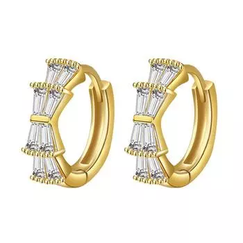 Изысканные серьги-клипсы с микро-инкрустацией цирконием, простые женские маленькие круглые серьги, серьги-бантики, украшенные цирконием, женские аксессуары