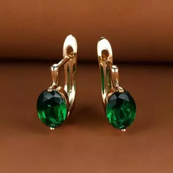 Изысканные серьги-кольца золотого цвета овальной огранки, красные, синие, зеленые, цвета морской волны, серьги-кольца с камнем, женские серьги-гвоздики на свадьбу, подарок на день рождения, ювелирные изделия, свадебные женские серьги цвет морской волны