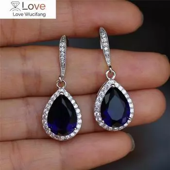 Изысканные серьги-подвески для женщин, элегантные женские блестящие циркониевые украшения для свадебной вечеринки, нежные серьги-подвески