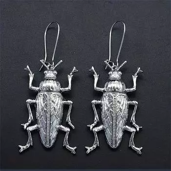Изысканные серьги-подвески в виде насекомых, забавные серьги-подвески, креативные украшения в форме таракана, аксессуары для тех, кто ценит причудливость