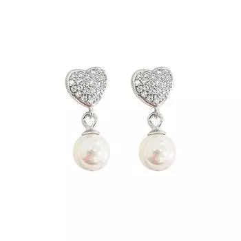 Изысканные серьги с жемчугом Love, легкие, роскошные, высокого класса, темпераментные, универсальные серьги