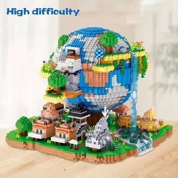 Изысканные строительные блоки Earth Puzzle Строительные блоки высокой сложности Развивающие игрушки Подарки Декоративные детские подарки
