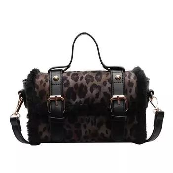 Изысканные сумки через плечо Boston из искусственной замши с леопардовым принтом, высококачественные дизайнерские сумки с чувством роскоши нового стиля