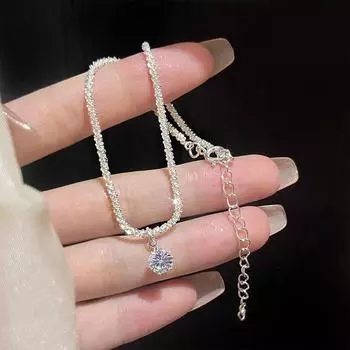Изысканные сверкающие бриллианты, звездное небо, серебряные цепочки на лодыжку, женские высококачественные и крутые сверкающие аксессуары для ног, нишевые кольца для ног, кольца для ног