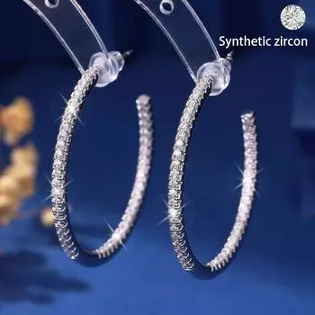 Изысканные сверкающие серьги-пусеты: Мода высокого класса, легкая роскошь для женщин, новый стиль 2025 года