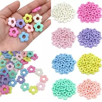 Изысканные свободные бусины, аксессуары для изготовления ювелирных изделий, цветочные бусины, 10 шт., ручное изготовление, акриловые бусины кремового цвета, 19 мм, бусины для DIY, ручные аксессуары фиолетовый