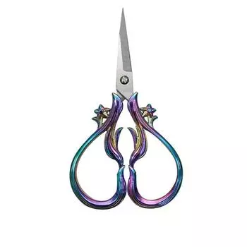 Изысканные точечные ретро европейские ножницы, сделай сам, цвет орхидеи, титановая вышивка, ручная резка, красивый макияж