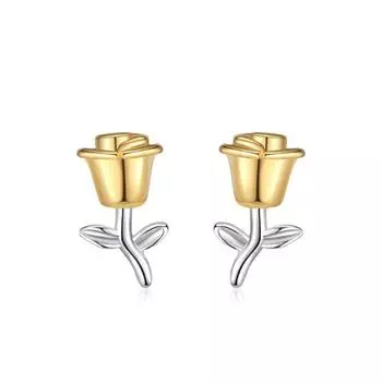 Изысканные трехмерные серьги-розы в корейском французском стиле для женщин