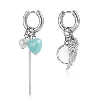 Изысканные украшения Необычные серьги-сердечки Тренд 2025 Темпераментные серьги-капли из синей смолы Для девушки, леди, подарки