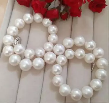 Изысканные ювелирные изделия, большой белый круг, колье из натурального жемчуга