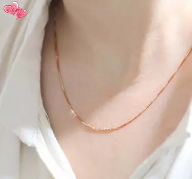 Изысканные ювелирные изделия, ожерелье-цепочка из розового золота для мужчин и женщин, новая мода серебряный