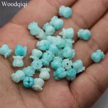 Изысканные ювелирные изделия, подвеска в виде ракушки, пудры, сделай сам, свободные бусины, цветы, 6*7 мм, 20 шт., серьги, популярная горячая распродажа, высокое качество, красочные ручные аксессуары