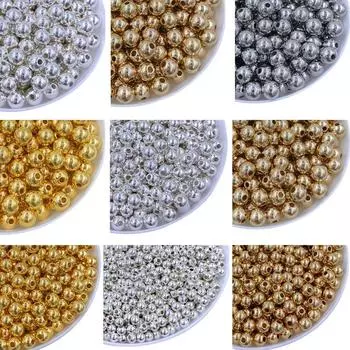 Изысканные ювелирные изделия своими руками Металлическая бусина-разделитель Золото Серебро Сплав Глянцевые бусины Ретро Аксессуары Креатив Назначение Браслеты Ожерелье Ручные аксессуары 8mm розового золота