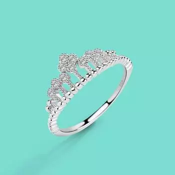Изысканные ювелирные изделия, женское кольцо из серебра 925 пробы, благородное кольцо с кубическим цирконием, шикарное кольцо с короной, свадебный аксессуар, подарок 7
