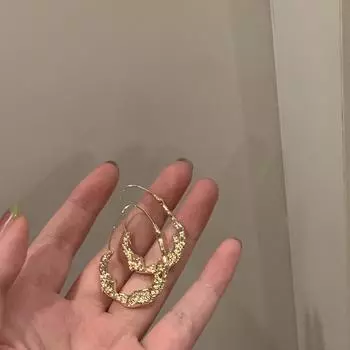 Изысканные винтажные золотые серьги для уникального повседневного ношения золотой