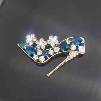 Изысканные высококачественные туфли на высоком каблуке со стразами и кристаллами Брошь Брошь Шелковый шарф Брошь-булавка для воротника