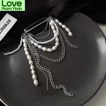 Изысканные жемчужные цепочки броши булавки для женщин девочек модные трендовые винтажные кисточки корсаж дамские аксессуары для вечеринок и банкетов булавка