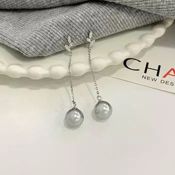 Изысканные жемчужные серьги для женщин, элегантные, модные, темпераментные подарки для маленьких, простые серьги в стиле аромата