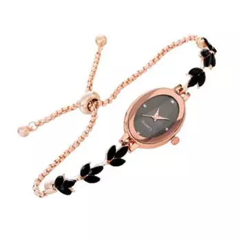 Изысканные женские деловые часы, кварцевые наручные часы с браслетом, женские