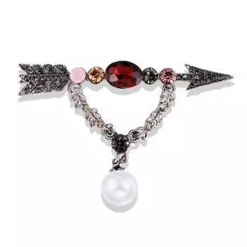 Изысканные женские мужские броши-булавки в виде Купидона со стрелами и жемчугом, модные со стразами, классического дизайна, унисекс, для вечеринок, банкетов, корсажные застежки