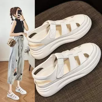 Изысканные женские сандалии в римском стиле 35 белый