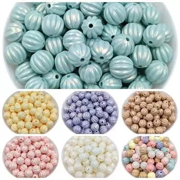 Изысканный браслет ручной работы для изготовления макарон, свободные бусины, 10 шт., 11 мм, перламутровые акриловые бусины в форме арбуза, однотонные бусины «сделай сам», бусины, ручные аксессуары зелёный