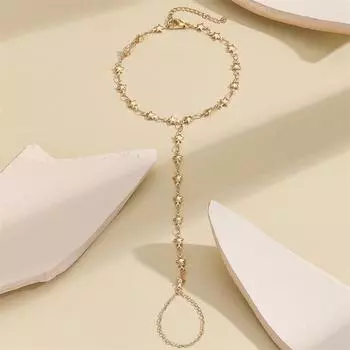 Изысканный браслет со звездой на запястье, богемный браслет для женщин, цепочка с кисточками, подвески, кольцо на палец, женское модное эстетическое ювелирное изделие, подарок