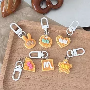 Изысканный брелок из смолы в виде печенья, забавный брелок для ключей от машины, телефон, подвесной рюкзак, украшения, аксессуары, детские подарки