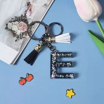 Изысканный брелок с 26 буквами, буквы от А до Я, инициалы алфавита, блестящий брелок для женщин, подарок E