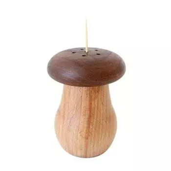 Изысканный бытовой деревянный держатель для зубочисток, портативные автоматические диспенсеры для зубочисток в виде грибов для кухни