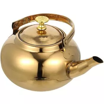 Изысканный чайник из нержавеющей стали для ежедневного использования, устойчив к плите, удобный