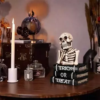 Изысканный Череп/ Резьба Креативное Настольное DIY Украшение Подходит Для Хэллоуина Череп/ Статуи One Size