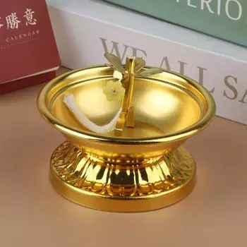 Изысканный держатель для масляной лампы, регулируемое украшение для масляной тарелки, утолщенный цинковый сплав, масляная лампа, зал Будды style 2