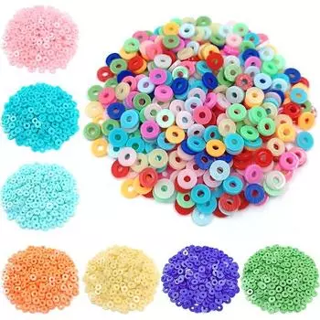 Изысканный для изготовления ювелирных изделий 200 шт. бусины, плоские, круглые, дисковые, однотонные, бохо, акриловые браслеты, ожерелья, сделай сам, свободная проставка 6 мм, ручная работа, ручные аксессуары розовый