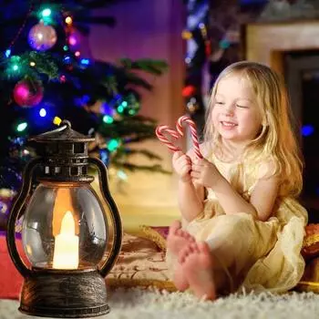 Изысканный фонарь-свеча без бликов, улучшающий атмосферу, прочный мини-фонарь с мерцающим светодиодным декором свечей чёрный