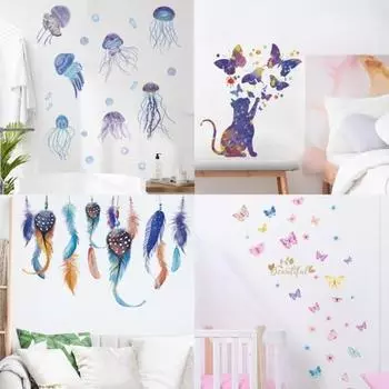 Изысканный фоновый стикер, устойчивый к разрыву, без остатков украшения D