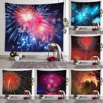 Изысканный гобелен с фейерверками, украшение для офиса, гостиной, настенный гобелен для дома 100x75cm