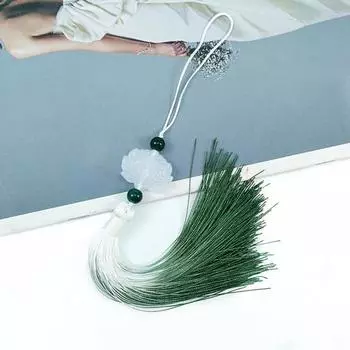 Изысканный градиентный дизайн, мягкий на ощупь подвесной кулон с кисточкой, ювелирные аксессуары для автомобиля