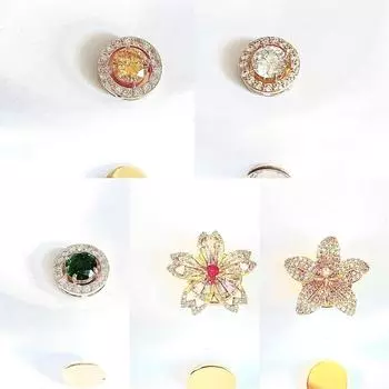 Изысканный хрустальный цветок магнит брошь темперамент креативный анти-свет блейзер аксессуары Advanced Sense Light роскошь белый