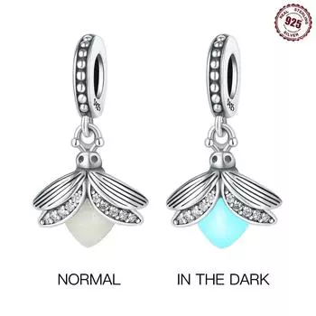 Изысканный и уникальный браслет из стерлингового серебра S925 с подвеской в виде светлячка своими руками