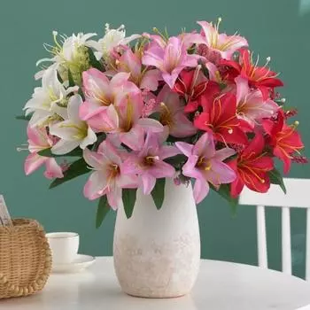 Изысканный искусственный цветок, не выцветающий, яркий цвет, художественное ремесло белый