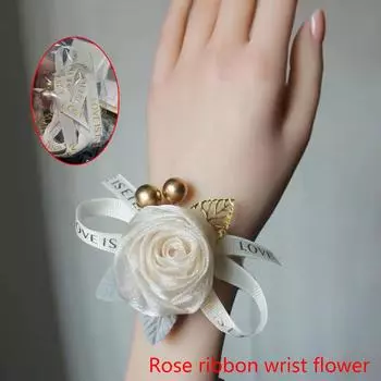 Изысканный красивый браслет для подружки невесты, романтический браслет с розой, небольшой свежий браслет из ленты, модные украшения, аксессуары, подарки A3