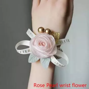 Изысканный красивый браслет для подружки невесты, романтический браслет с розой, небольшой свежий браслет из ленты, ювелирные изделия, аксессуары, подарки
