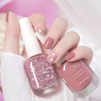 Изысканный лак для ногтей, не вызывающий раздражения, на водной основе, легко окрашивается 1