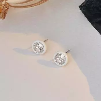 Изысканный нишевый дизайн, серьги-бантики, пуговицы, маленькие серьги в стиле аромата, элегантный женский темперамент