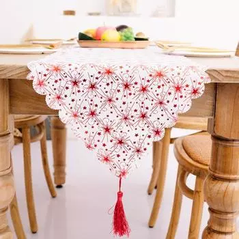 Изысканный обеденный чехол, широко используемый тканевый позолоченный скатерть с рождественским узором для F